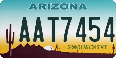 AZ license plate AAT7454