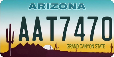 AZ license plate AAT7470