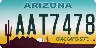AZ license plate AAT7478