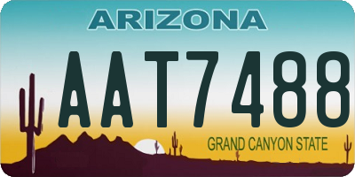 AZ license plate AAT7488