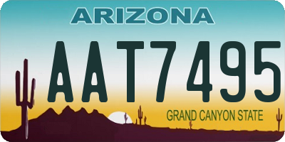 AZ license plate AAT7495