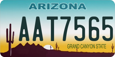 AZ license plate AAT7565