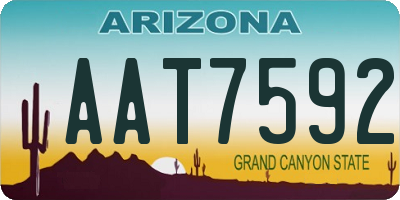 AZ license plate AAT7592