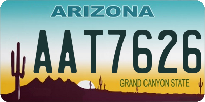 AZ license plate AAT7626