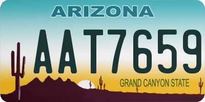 AZ license plate AAT7659
