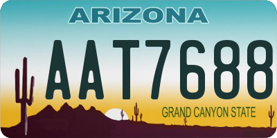 AZ license plate AAT7688