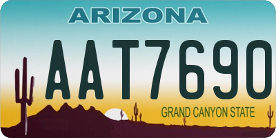 AZ license plate AAT7690