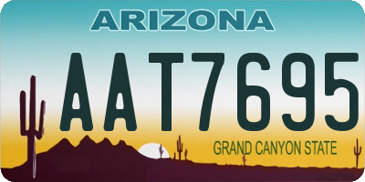 AZ license plate AAT7695