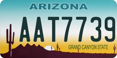 AZ license plate AAT7739
