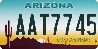 AZ license plate AAT7745