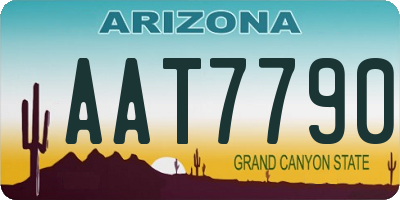 AZ license plate AAT7790