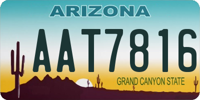 AZ license plate AAT7816