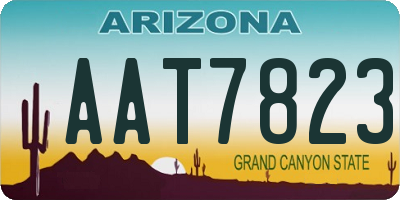 AZ license plate AAT7823