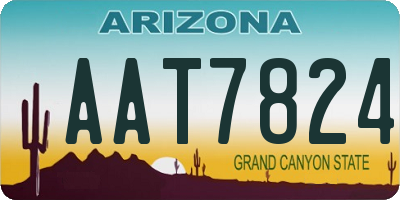 AZ license plate AAT7824