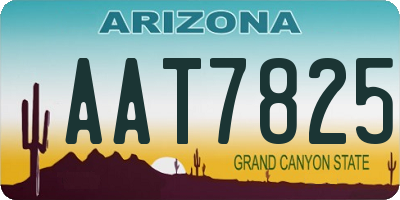 AZ license plate AAT7825