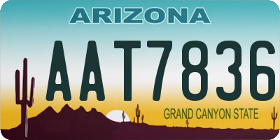 AZ license plate AAT7836
