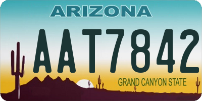 AZ license plate AAT7842
