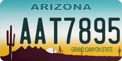 AZ license plate AAT7895
