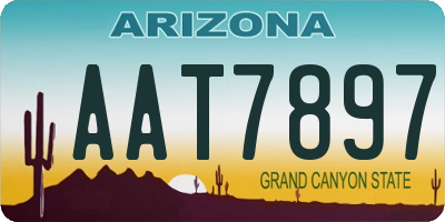 AZ license plate AAT7897
