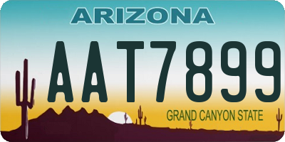 AZ license plate AAT7899