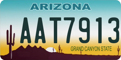 AZ license plate AAT7913