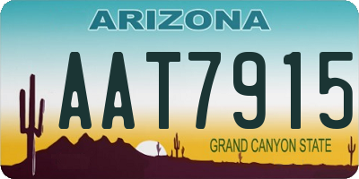 AZ license plate AAT7915