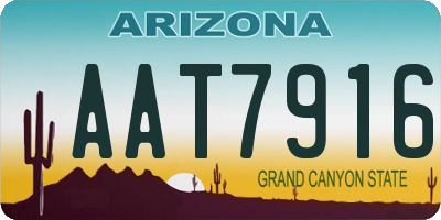 AZ license plate AAT7916