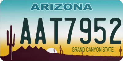 AZ license plate AAT7952