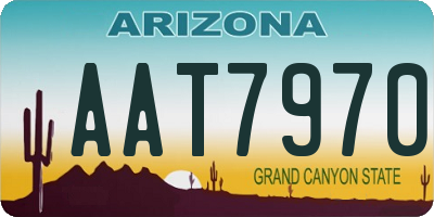 AZ license plate AAT7970