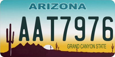 AZ license plate AAT7976