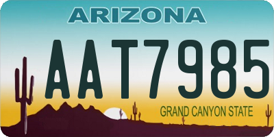 AZ license plate AAT7985