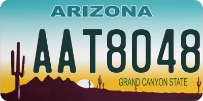 AZ license plate AAT8048