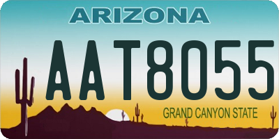 AZ license plate AAT8055