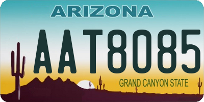 AZ license plate AAT8085