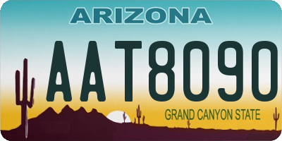AZ license plate AAT8090