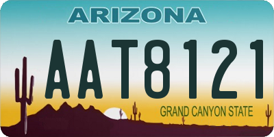 AZ license plate AAT8121