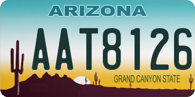 AZ license plate AAT8126