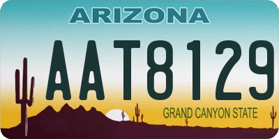 AZ license plate AAT8129