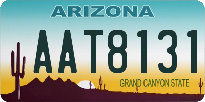 AZ license plate AAT8131