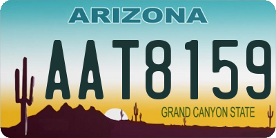AZ license plate AAT8159