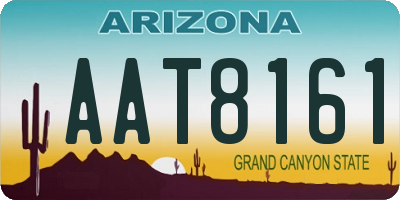 AZ license plate AAT8161