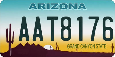 AZ license plate AAT8176