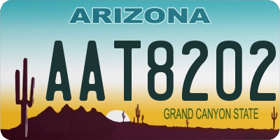AZ license plate AAT8202