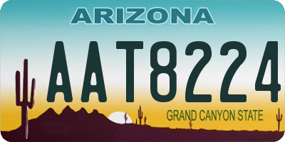 AZ license plate AAT8224