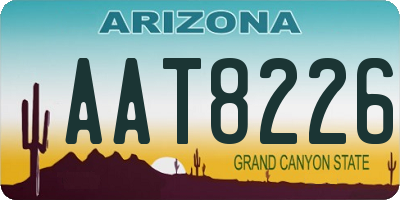 AZ license plate AAT8226