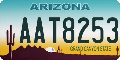 AZ license plate AAT8253