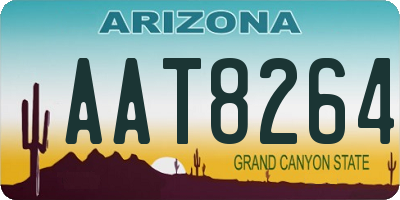 AZ license plate AAT8264