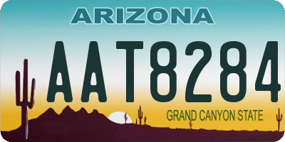 AZ license plate AAT8284