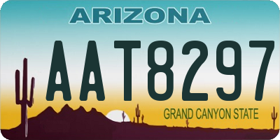 AZ license plate AAT8297