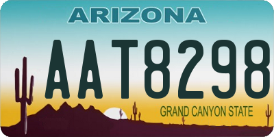 AZ license plate AAT8298